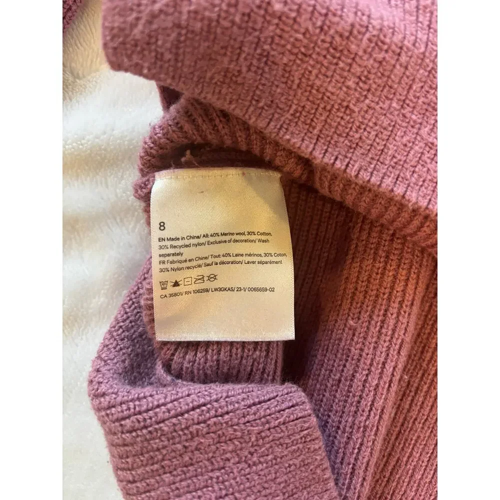 Lululemon Merino Wool-Blend Ribbed Crew neck Sweater - size 8